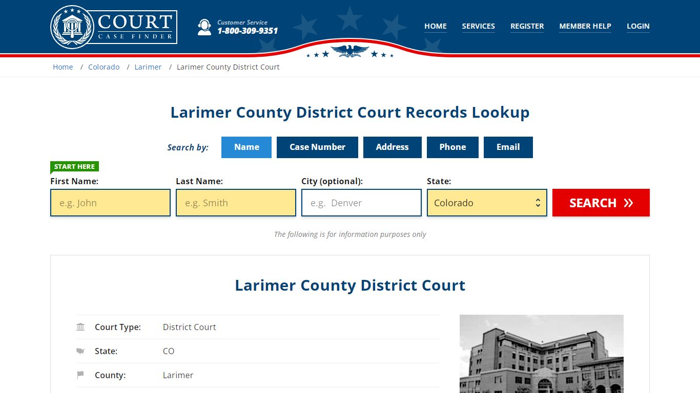 Larimer County District Court Records Lookup - CourtCaseFinder.com